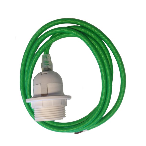 Grn Ledning m. Fatning