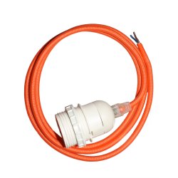 Orange Ledning m. Fatning