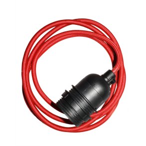 Rd Ledning m. Fatning