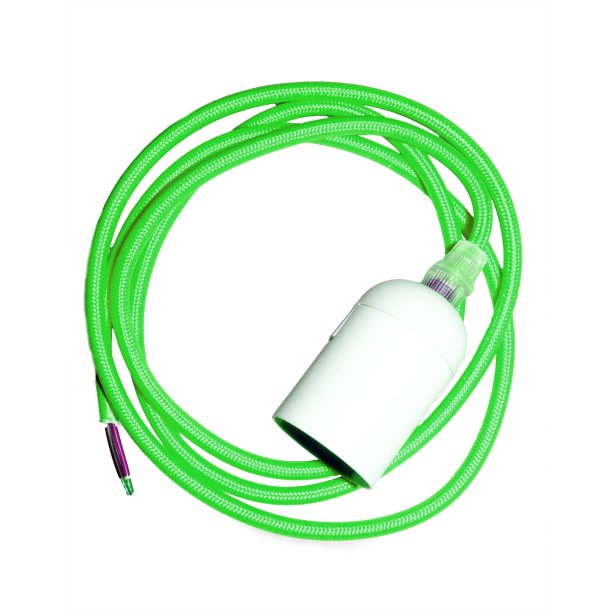 Grn Ledning m. Fatning