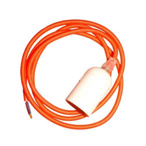 Orange Ledning m. Fatning